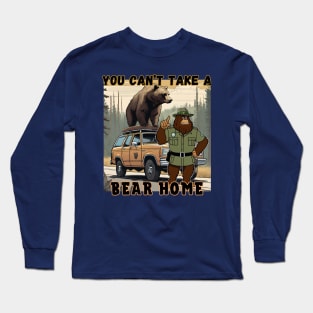 Bigfoot Park Ranger Stops Tourist From Stealing a Bear. Long Sleeve T-Shirt